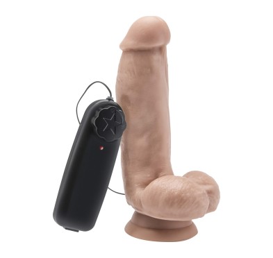 Grube realistyczne dildo wibrator przyssawka 15cm